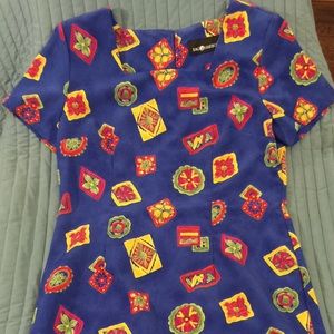 Sag Harbor Dress with fun print & square neckline